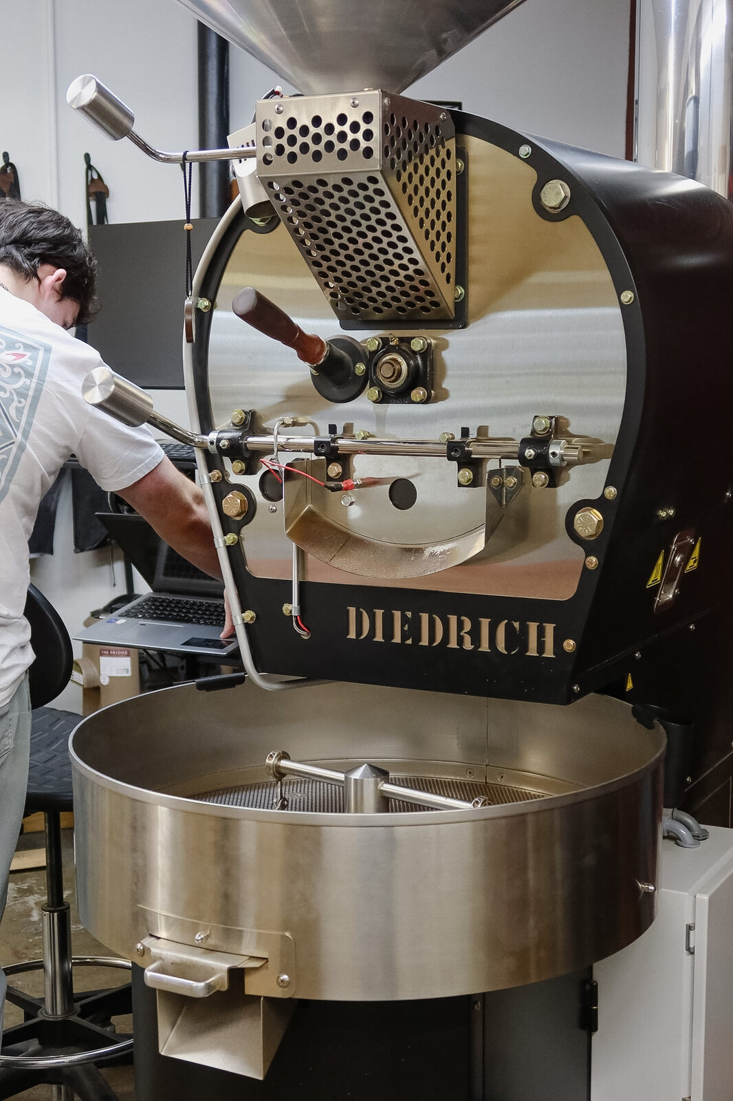 Lore’s Diedrich coffee roaster